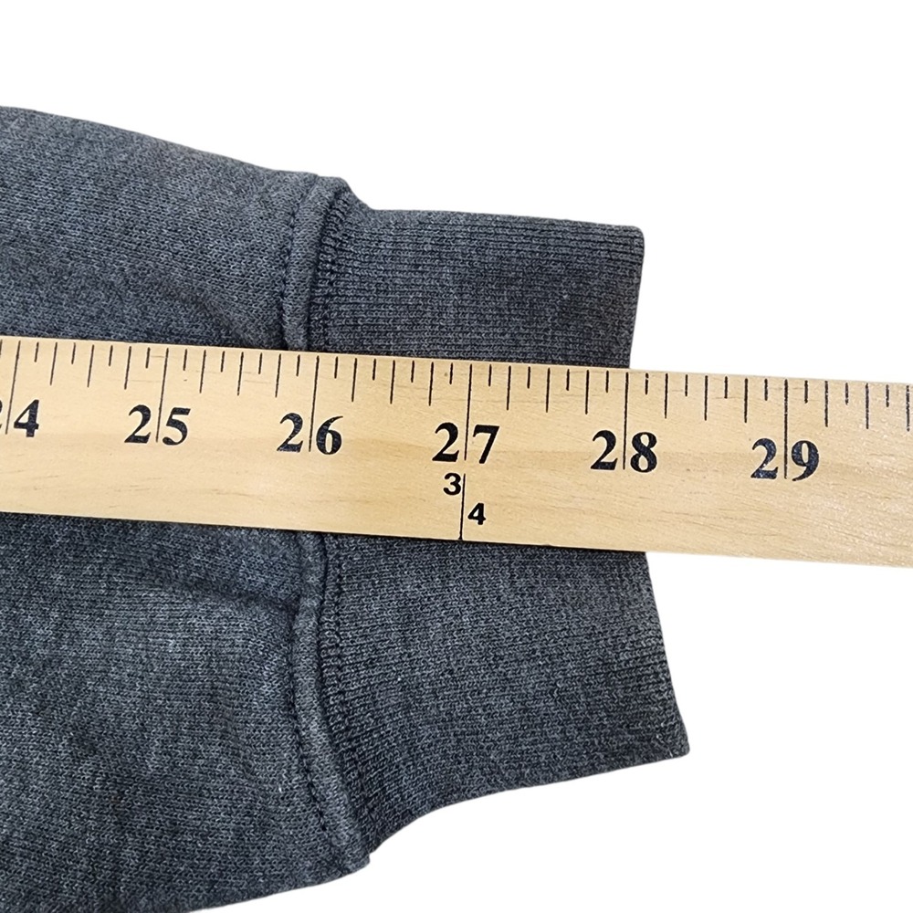 Carhartt Hoodie Gray Loose Fit Men's Large Tall Logo Sleeve Sweatshirt Pullover - Picture 8 of 9
